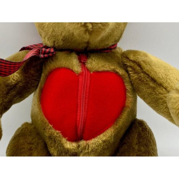 Vintage Mattel Emotions 1985 Teddy Bear With Heart Zippered Hidden Gift Box RARE - Picture 11 of 16